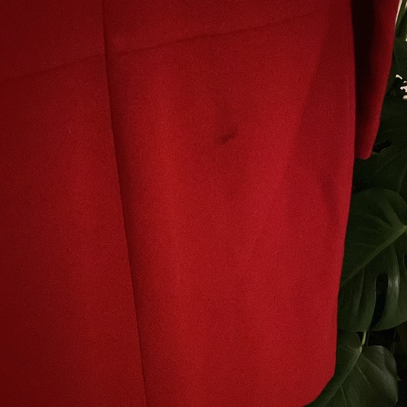 KASPER ASL red crepe shift dress duster coat blazer jacket 10 lined work career - Picture 3 of 9